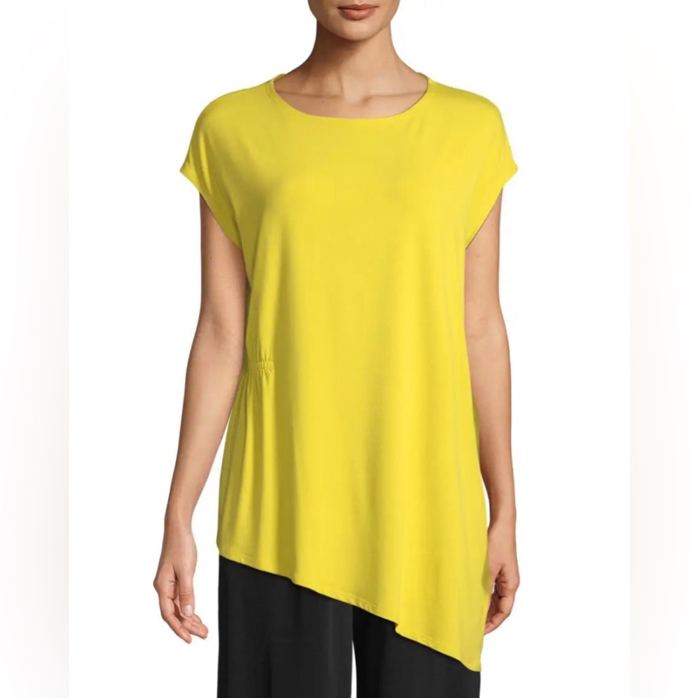 Eileen Fisher | Yellow Hemp Asymmetrical Top